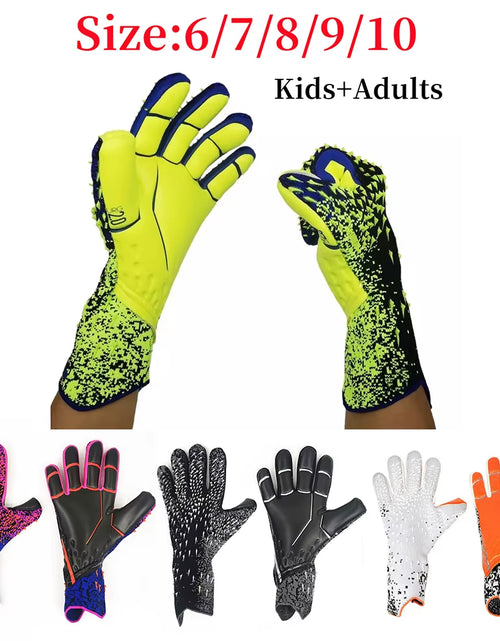 Load image into Gallery viewer, Professional Goalkeeper Gloves Adults Kids Football Latex Thickened Protection Goalkeeper Soccer Sports Football Goalie Gloves
