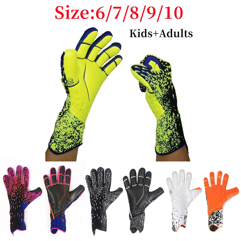 Professional Goalkeeper Gloves Adults Kids Football Latex Thickened Protection Goalkeeper Soccer Sports Football Goalie Gloves