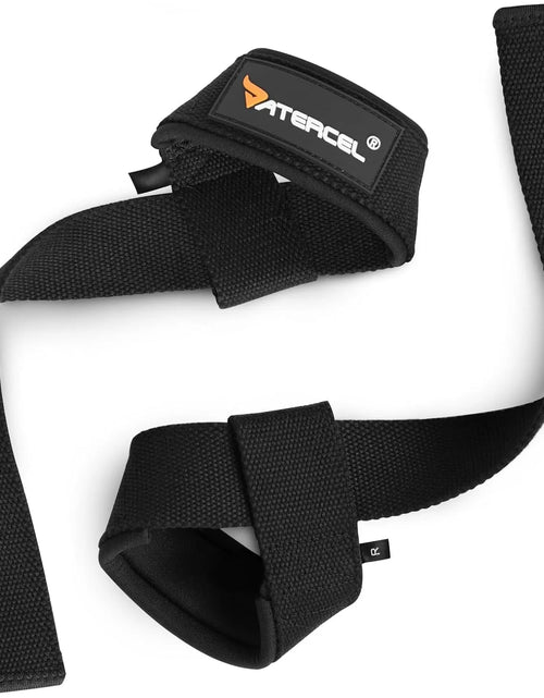 Load image into Gallery viewer, Lifting Straps, Wrist Straps for Weightlifting, Cotton, Black, Weight Lifting Straps
