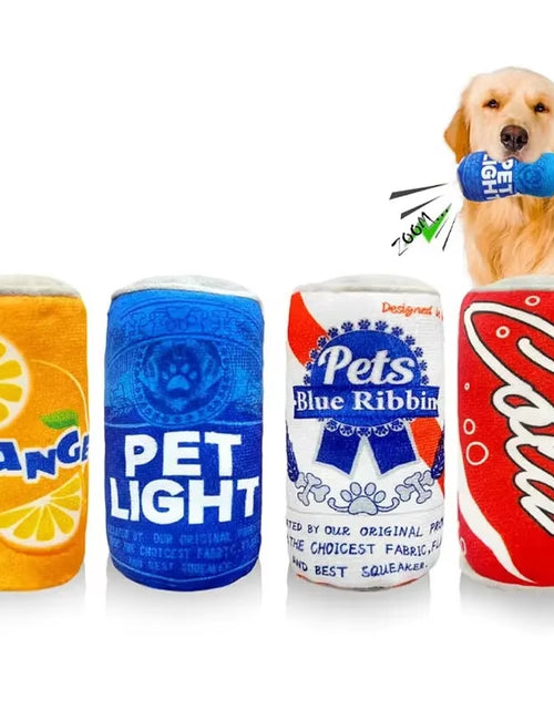 Load image into Gallery viewer, Plush Dog Winebottle Chew Sound Soft Beer Bottle Toy Funny Bite-Resistant Squeaky Relieve Boredom
