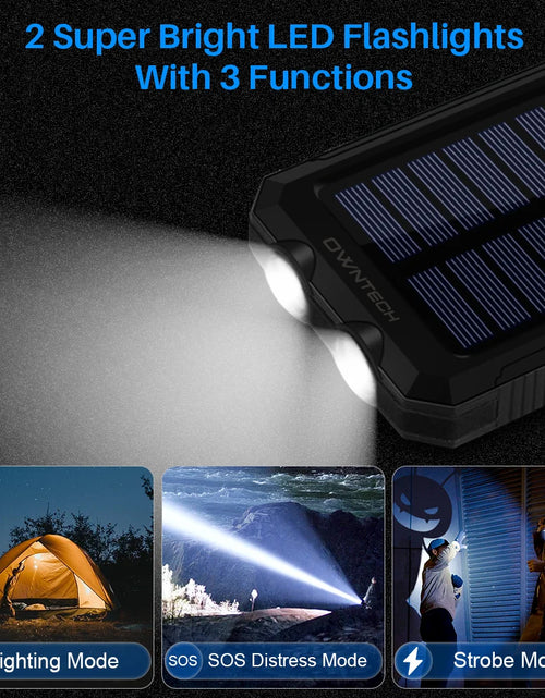 Load image into Gallery viewer, Portable Solar Charger for Iphone and Android 20000Mah Power Bank with Dual 5V USB Ports for Outdoor Camping Hiking
