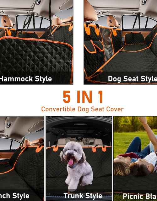 Load image into Gallery viewer, 600D Heavy Dog Seat Cover for Back Seat, Durable Large Dog Car Seat Cover with 2 Seat Belts, Back Seat Cover for Travel Pet Supplies, 100% Waterproof Dog Hammock for Car, SUV, Truck
