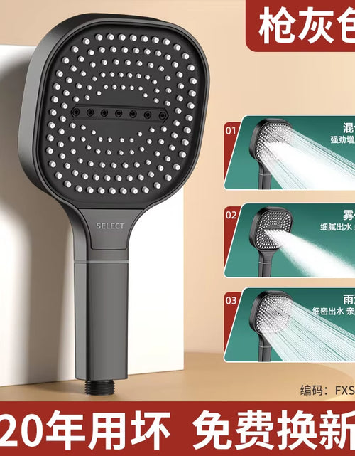 Load image into Gallery viewer, New 13CM Large Panel 3 Modes Shower Head High Pressure Water Massage Shower Head with Filter Element Bathroom Accessories
