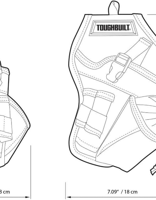 Load image into Gallery viewer, - Drill Holster W/Multiple Tool Loops and Angled Design to Evenly Balance Weight on Belt - (TB-220-B)
