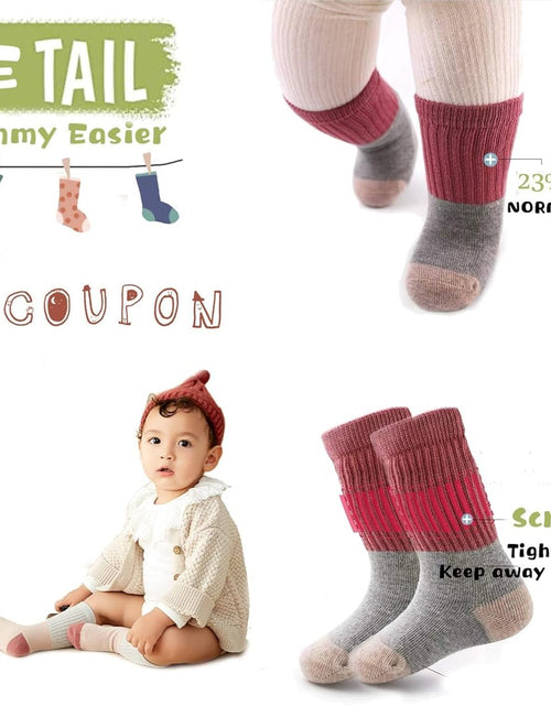 Load image into Gallery viewer, Toddler Baby Girls Boys Socks - Cotton Crew Socks for Baby Gifts Pack
