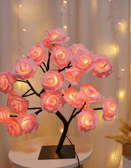 Load image into Gallery viewer, LED Table Lamp Rose Flower Tree USB Night Lights Home Decoration LED Table Lights Parties Xmas Christmas Wedding Bedroom Decor
