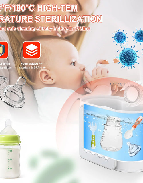 Load image into Gallery viewer, Baby , 9-In-1 Portable , Baby Bottle Sterilizer, Double Bottle Breast Milk Warmer with LCD Display, Timer &amp; 24H Temperature Control
