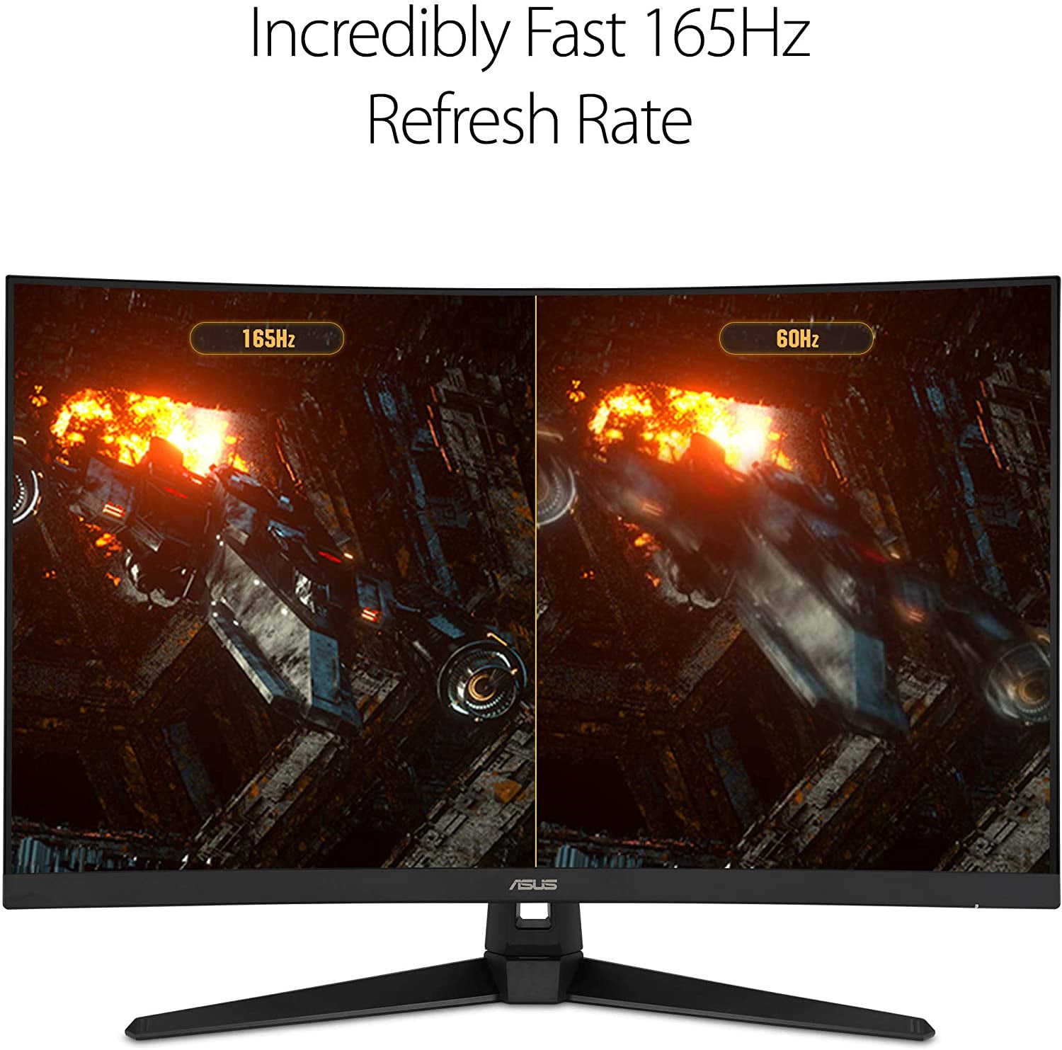 TUF Gaming 32" 1080P Curved Monitor (VG328H1B) - Full HD, 165Hz (Supports 144Hz), 1Ms, Extreme Low Motion Blur, Speaker, Adaptive-Sync, Freesync Premium, VESA Mountable, HDMI, Tilt Adjustable