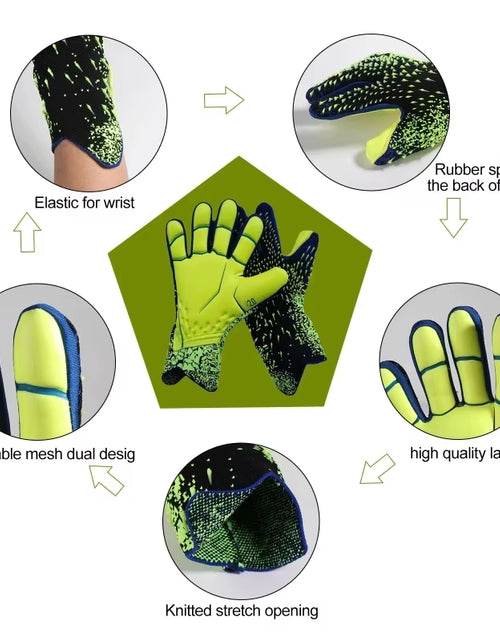 Load image into Gallery viewer, Professional Goalkeeper Gloves Adults Kids Football Latex Thickened Protection Goalkeeper Soccer Sports Football Goalie Gloves
