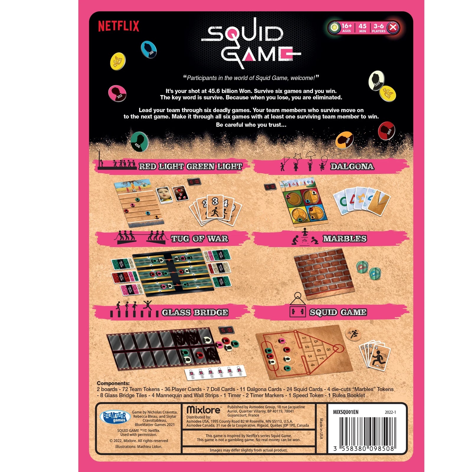 Netflix Squid Game Competitive Board Game for Ages 16 and Up, from