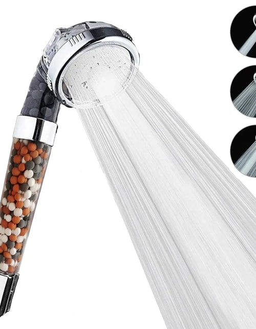 Load image into Gallery viewer, New 3 Functions High Pressure SPA Shower Head Water Saving Handheld Rainfall Bathroom Accessories Anion Filter Shower
