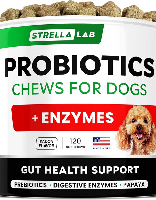 Load image into Gallery viewer, Dog Probiotics Treats for Picky Eaters (180Ct) - Digestive Enzymes + Prebiotics - Chewable Fiber Supplement - Allergy, Diarrhea, Gas, Constipation, Upset Stomach Relief - Improve Digestion
