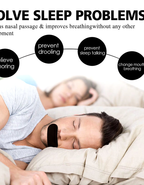 Load image into Gallery viewer, 60Pcs Mouth Tape Sleeping Keep Mouth Close Prevent Snoring Gentle Sleep Strip for Home Travel Mouth Tape Mouth Tape for Sleeping
