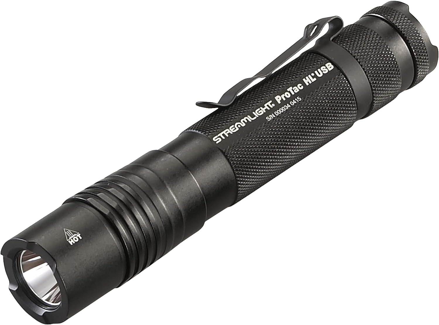 88052 Protac HL USB 1000-Lumen Multi-Fuel USB Rechargeable Professional Tactical Flashlight with USB Cable, and Holster, Black