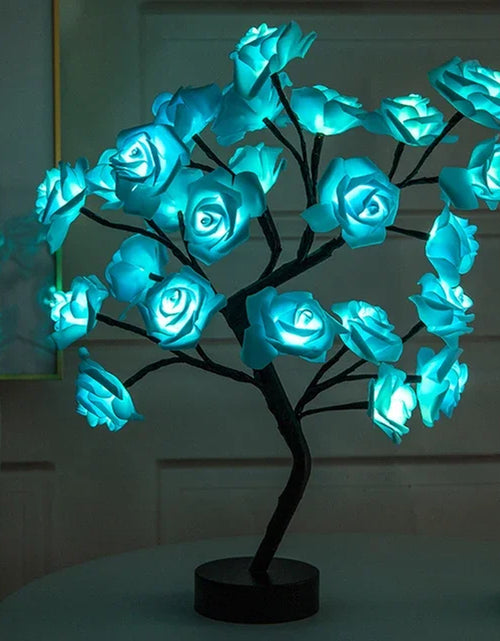 Load image into Gallery viewer, LED Table Lamp Rose Flower Tree USB Night Lights Home Decoration LED Table Lights Parties Xmas Christmas Wedding Bedroom Decor
