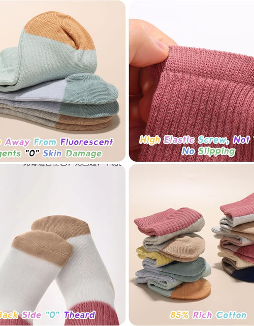 Load image into Gallery viewer, Toddler Baby Girls Boys Socks - Cotton Crew Socks for Baby Gifts Pack
