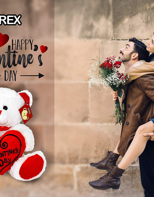 Load image into Gallery viewer, Soft Stuffed Teddy Bear - Happy Valentine&#39;S Day Bear for Girlfriend, Boyfriend, Wife, Husband - White with Red Message
