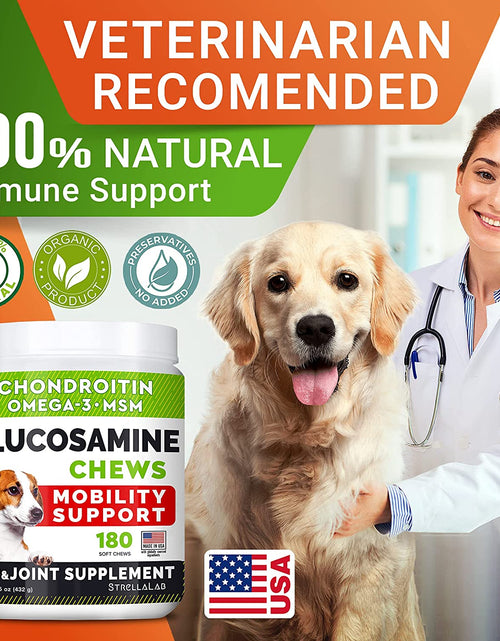 Load image into Gallery viewer, Glucosamine Treats for Dogs - Joint Supplement W/Omega-3 Fish Oil - Chondroitin, MSM - Advanced Mobility Chews - Joint Pain Relief - Hip &amp; Joint Care - Chicken Flavor - Made in USA
