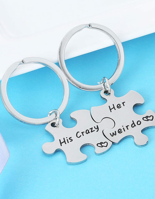 Load image into Gallery viewer, Gifts for Couples Boyfriend Girlfriend Couples Keychains for Husband Wife Valentine&#39;S Day Gift
