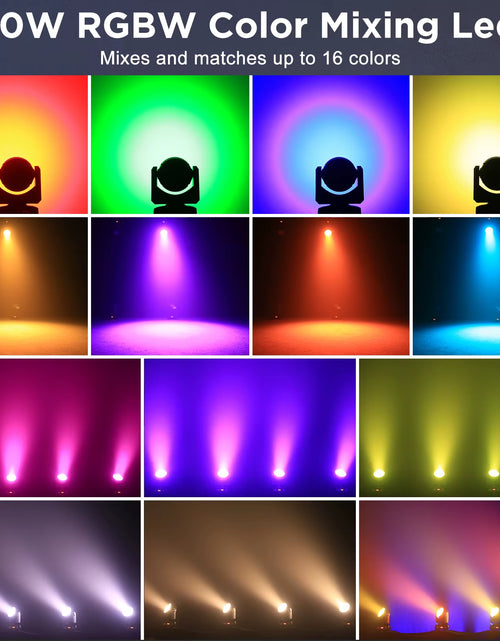 Load image into Gallery viewer, 150W High Brightness Moving Head Light COB+LED RGBW 4In1 Stage Effect Lighting Rotating DMX512 for DJ Party Wedding Disco
