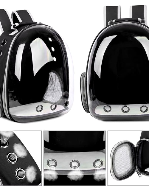 Load image into Gallery viewer, Cat Pet Carrier Backpack Transparent Capsule Bubble Pet Backpack Small Animal Puppy Kitty Bird Breathable Pet Carrier for Travel
