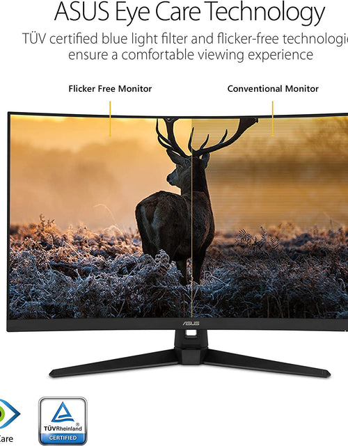 Load image into Gallery viewer, TUF Gaming 32&quot; 1080P Curved Monitor (VG328H1B) - Full HD, 165Hz (Supports 144Hz), 1Ms, Extreme Low Motion Blur, Speaker, Adaptive-Sync, Freesync Premium, VESA Mountable, HDMI, Tilt Adjustable
