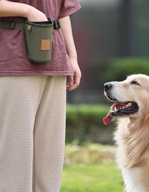 Load image into Gallery viewer, Portable Dog Treat Bag Puppy Training Treat Snack Bag Large Capacity Dog Training Snack Reward Waist Bag Pet Feed Pocket
