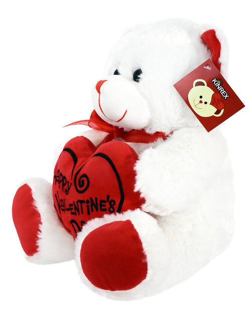 Load image into Gallery viewer, Soft Stuffed Teddy Bear - Happy Valentine&#39;S Day Bear for Girlfriend, Boyfriend, Wife, Husband - White with Red Message
