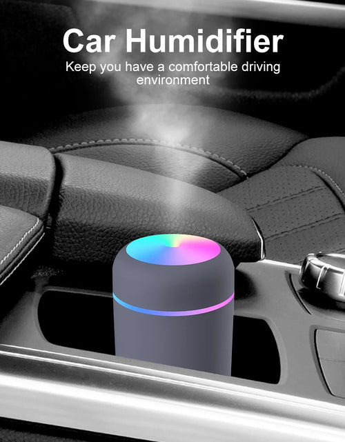 Load image into Gallery viewer, Colorful Cool Mini Humidifier, USB Personal Desktop Humidifier for Car, Office Room, Bedroom,Etc. Auto Shut-Off, 2 Mist Modes, Super Quiet. (White)
