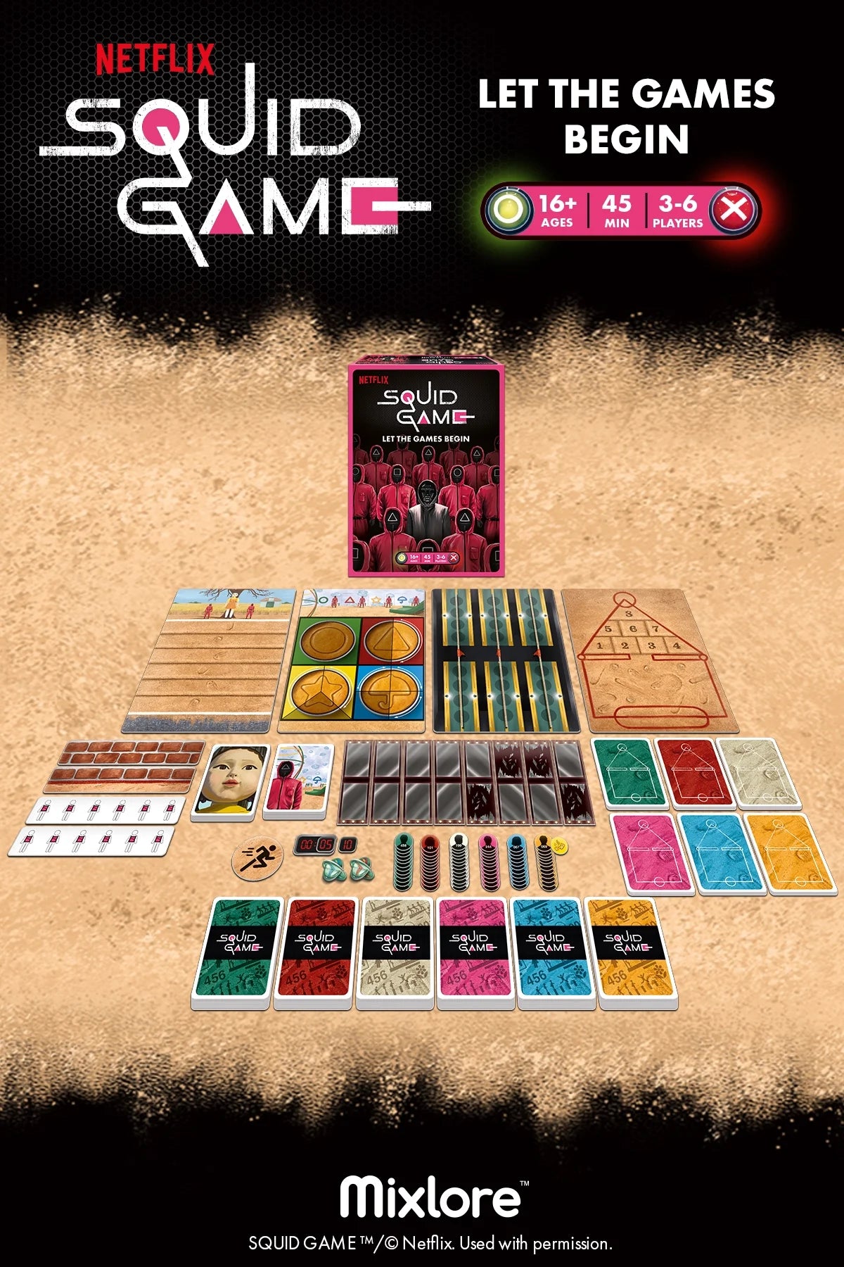 Netflix Squid Game Competitive Board Game for Ages 16 and Up, from