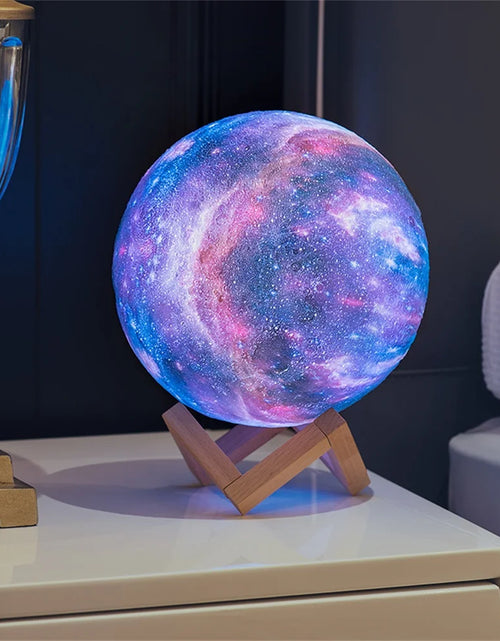 Load image into Gallery viewer, GOODWORLD Moon Lamp, LED 3D Print Moon Night Light, 16 Colors RGB Moon Light with Stand &amp; Remote Control, Remote &amp; Touch Control USB Lamp, for Kids Friends Lover Birthday Gifts, (4/6 In)
