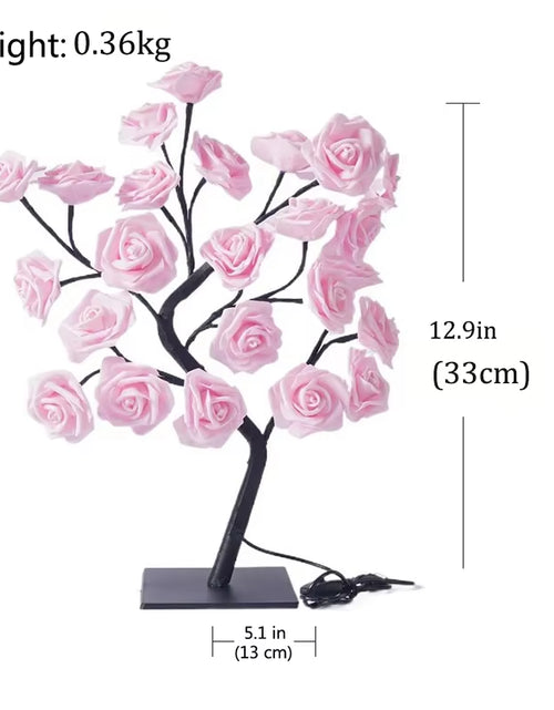 Load image into Gallery viewer, LED Table Lamp Rose Flower Tree USB Night Lights Home Decoration LED Table Lights Parties Xmas Christmas Wedding Bedroom Decor
