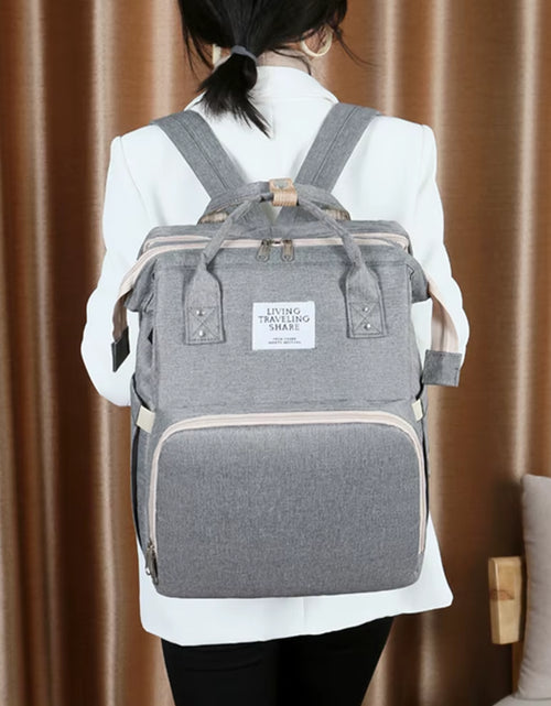 Load image into Gallery viewer, Upgraded Simple Mommy Bag, Portable Foldableing Backpack, Multi-Functional Large-Capacity Crib Mother and Baby Mommy Bag
