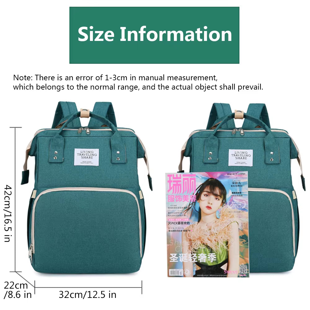 Upgraded Simple Mommy Bag, Portable Foldableing Backpack, Multi-Functional Large-Capacity Crib Mother and Baby Mommy Bag