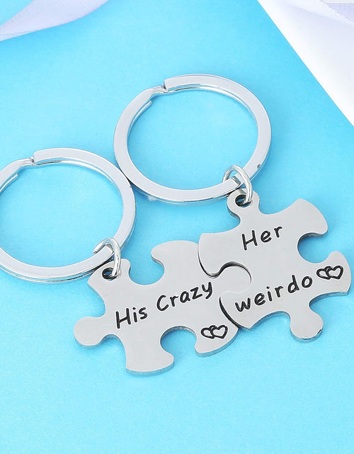 Load image into Gallery viewer, Gifts for Couples Boyfriend Girlfriend Couples Keychains for Husband Wife Valentine&#39;S Day Gift
